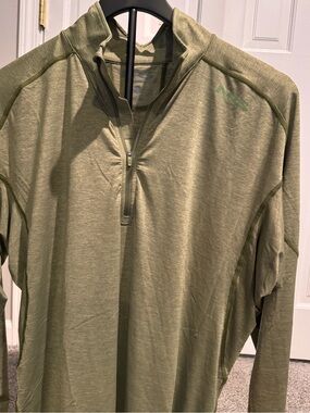 NRS Lightweight Olive Quarter-Zip Shirt Jacket - Performance Long Sleeve